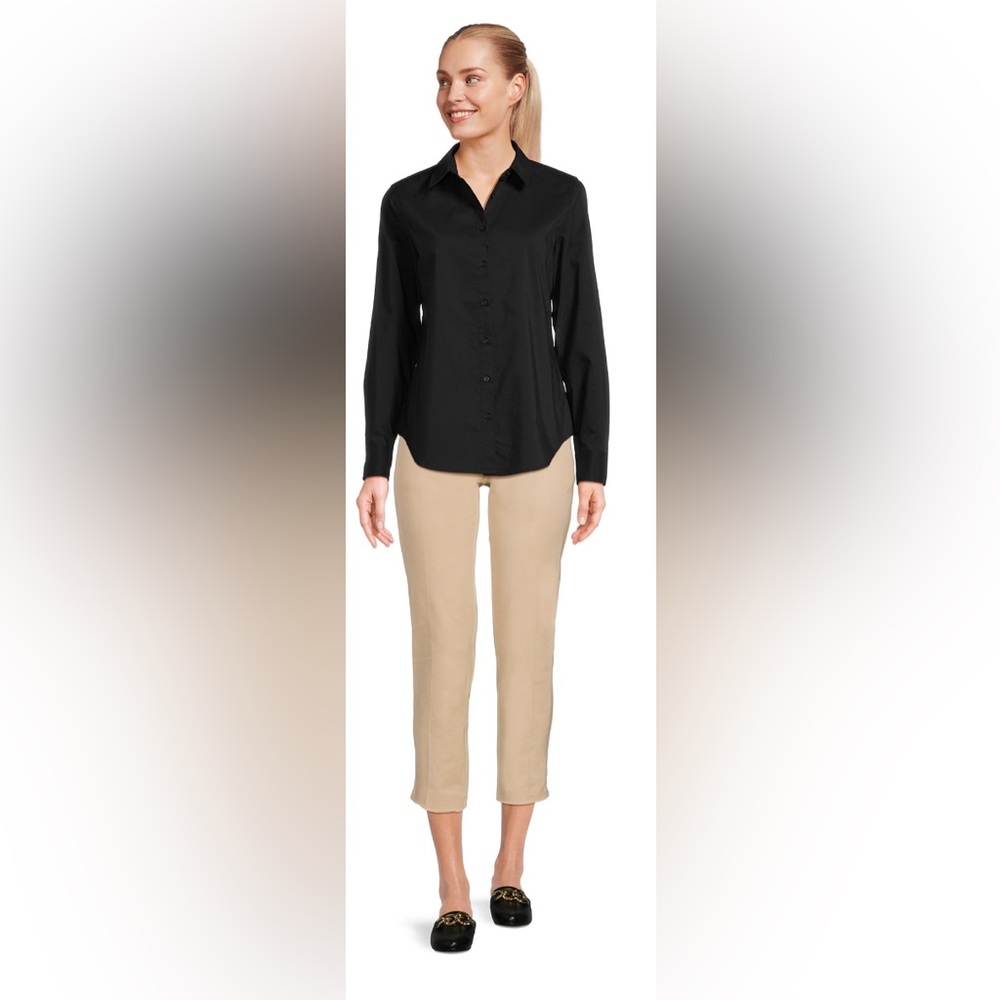 Time and Tru Women's Long Sleeve Button Down Shirt - Picture 4 of 4